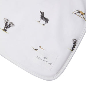 Rosa & Blue Baby Blanket - Safari-Blankets-Safari- | Natural Baby Shower