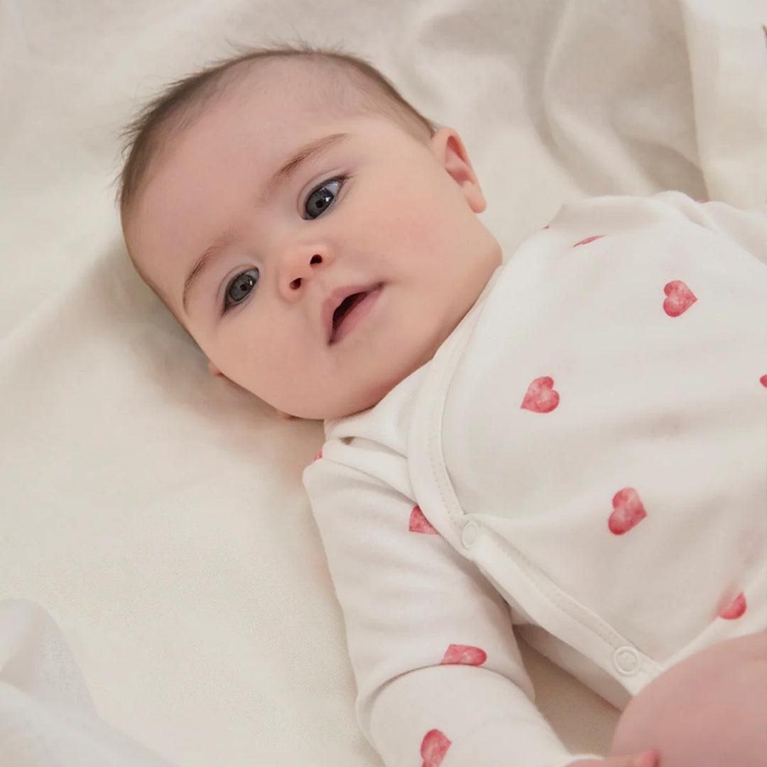 Rosa & Blue Long Bodysuit - Heart-Bodysuits- | Natural Baby Shower