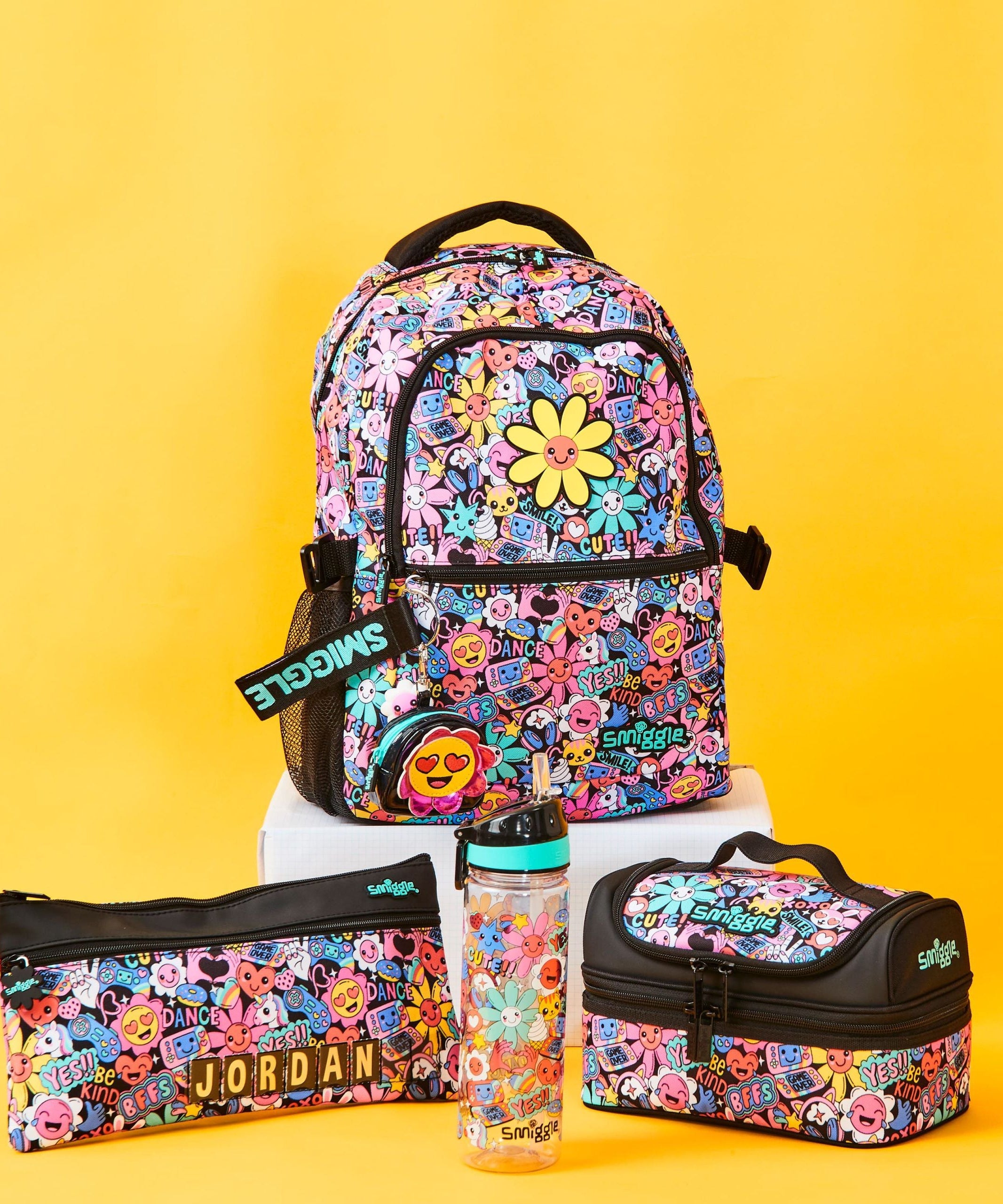 Smiggle - حقيبة ظهر مدرسية كلاسيكية برايت سايد