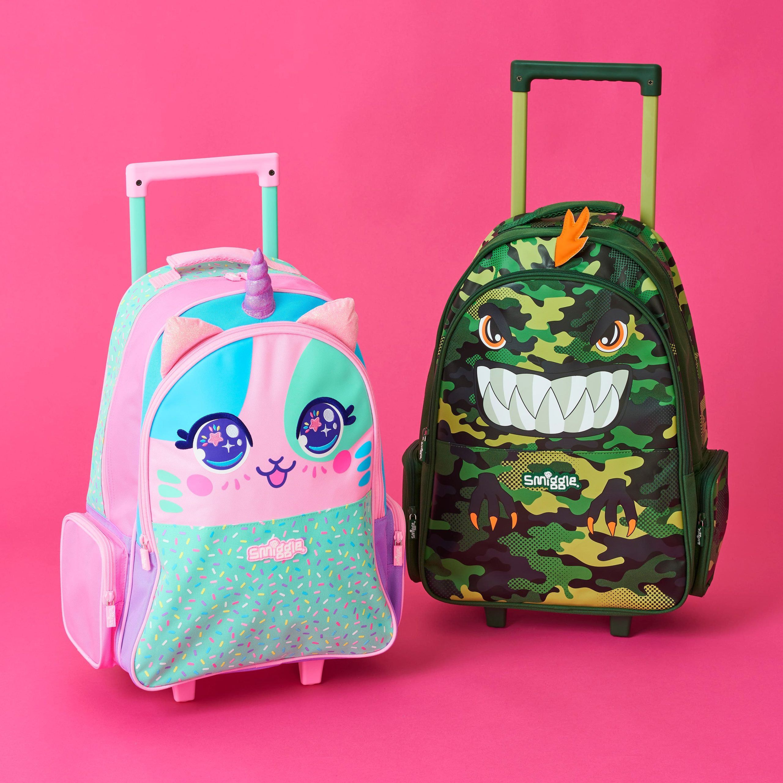 Smiggle - Budz Çekçekli Işıklı Tekerlekli Çanta