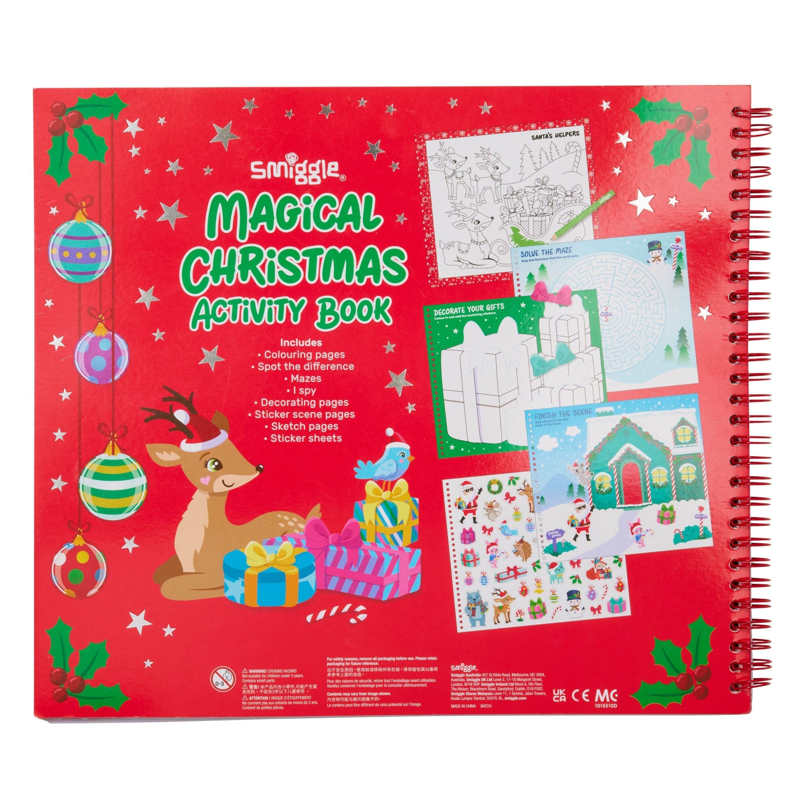 Smiggle - Büyülü Noel Alıştırma ve Sticker Yeni Yıl Eğlence Kitabı