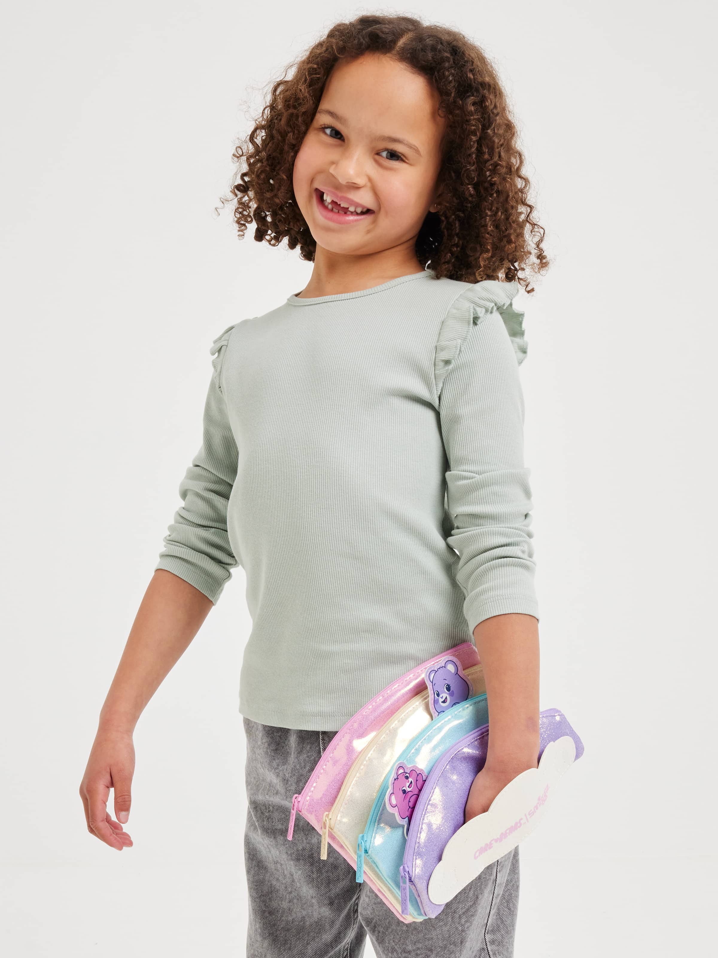 Smiggle - علبة أقلام دبدوب العناية متعددة الجيوب