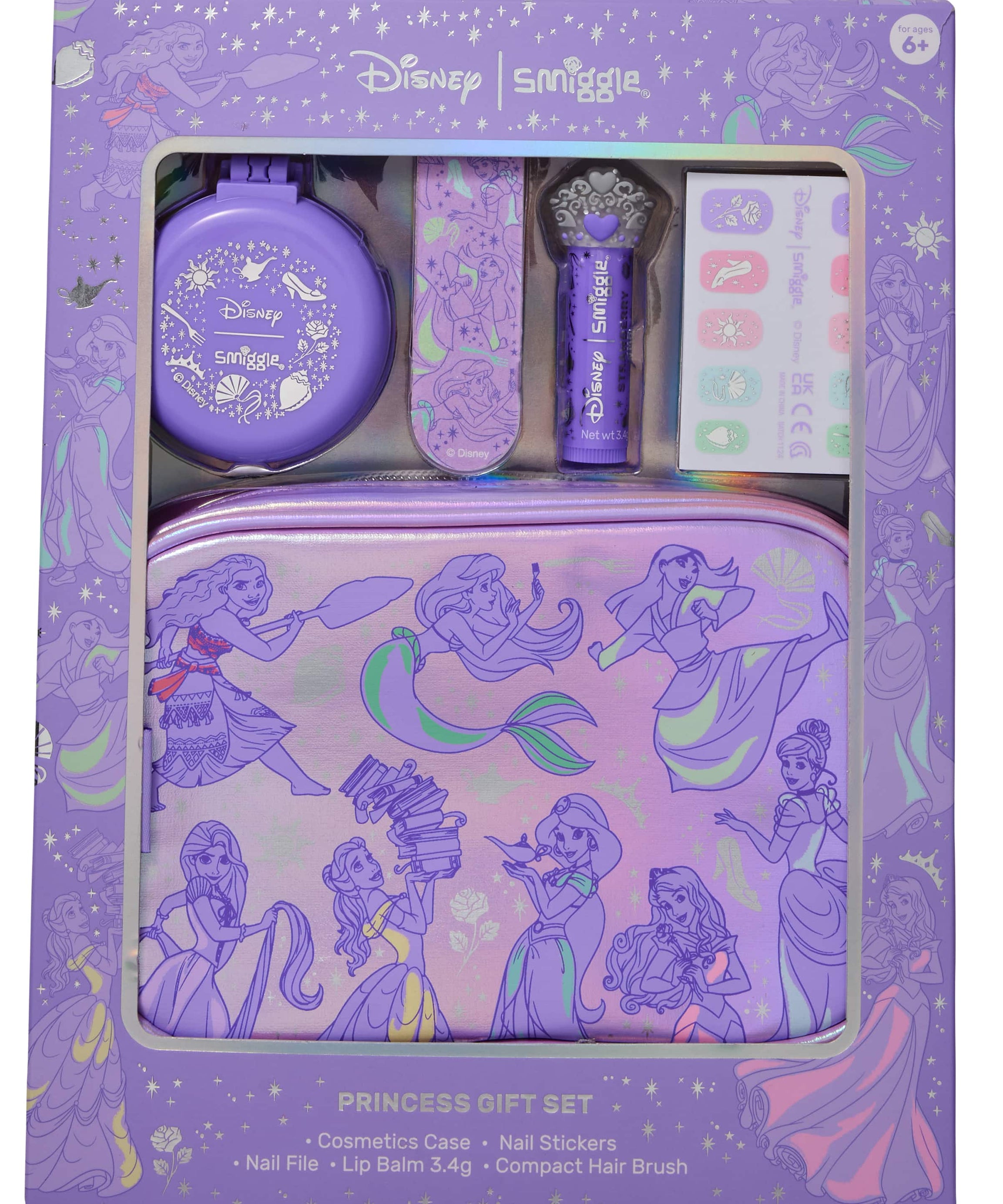 Smiggle - Disney مجموعة العناية بجمال الأميرات وحقيبتها