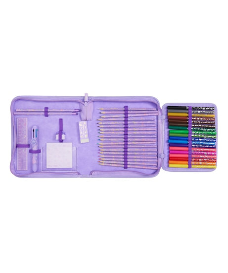 Smiggle - مجموعة أدوات مكتبية وصندوق أقلام ديزني برنسيس