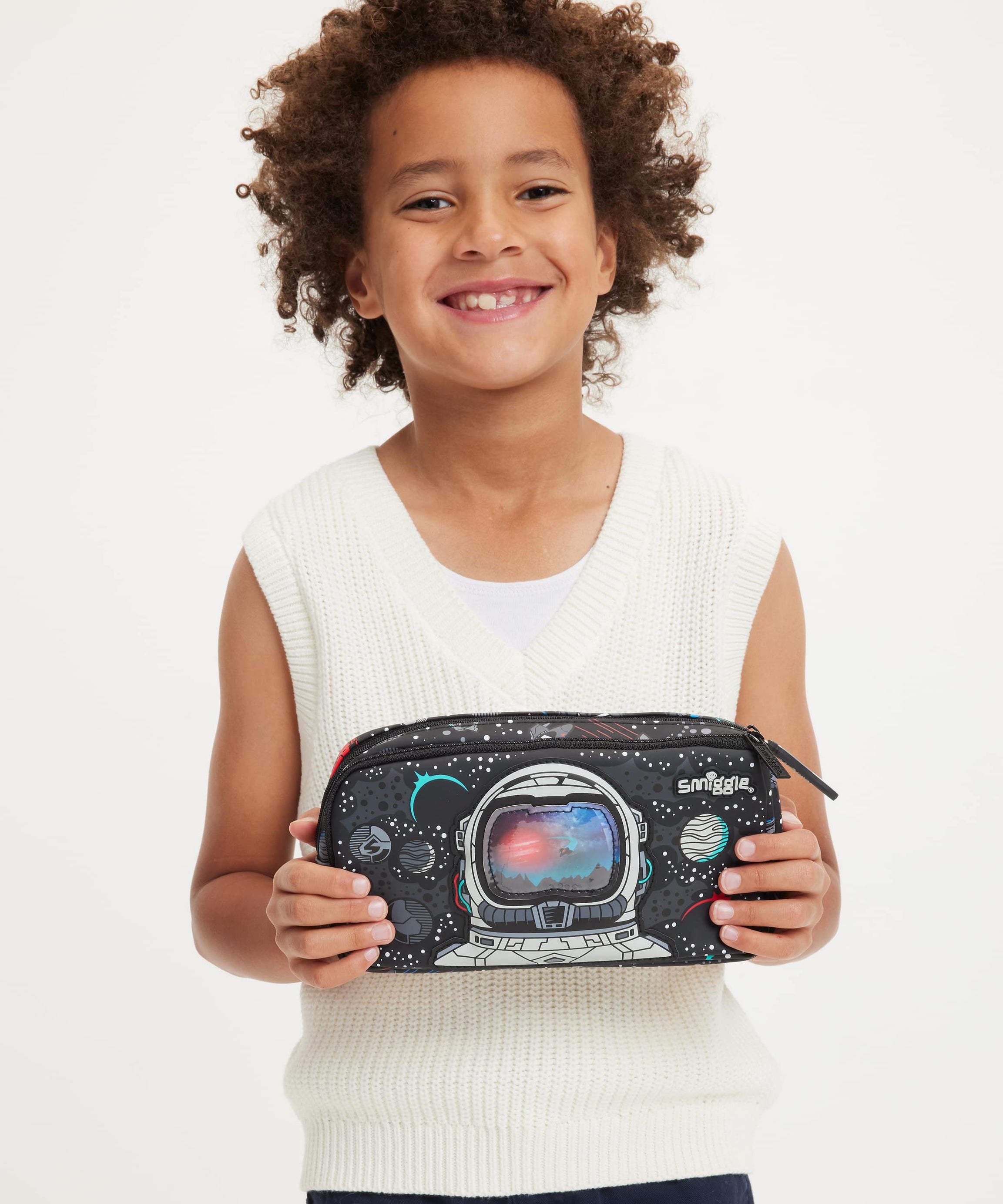 Smiggle - علبة أقلام مزدوجة العين Eclipse