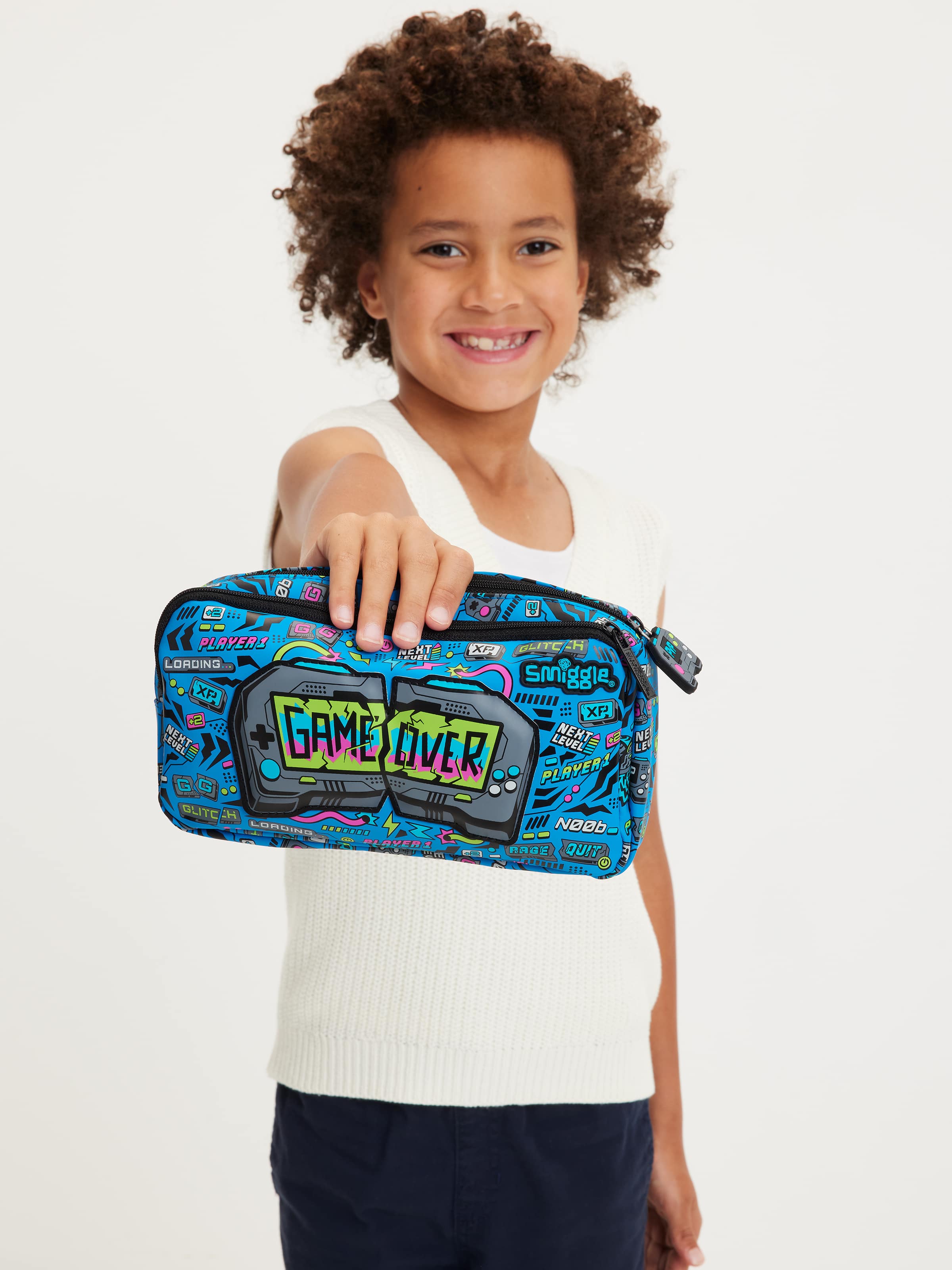 Smiggle - علبة أقلام مزدوجة العين Eclipse