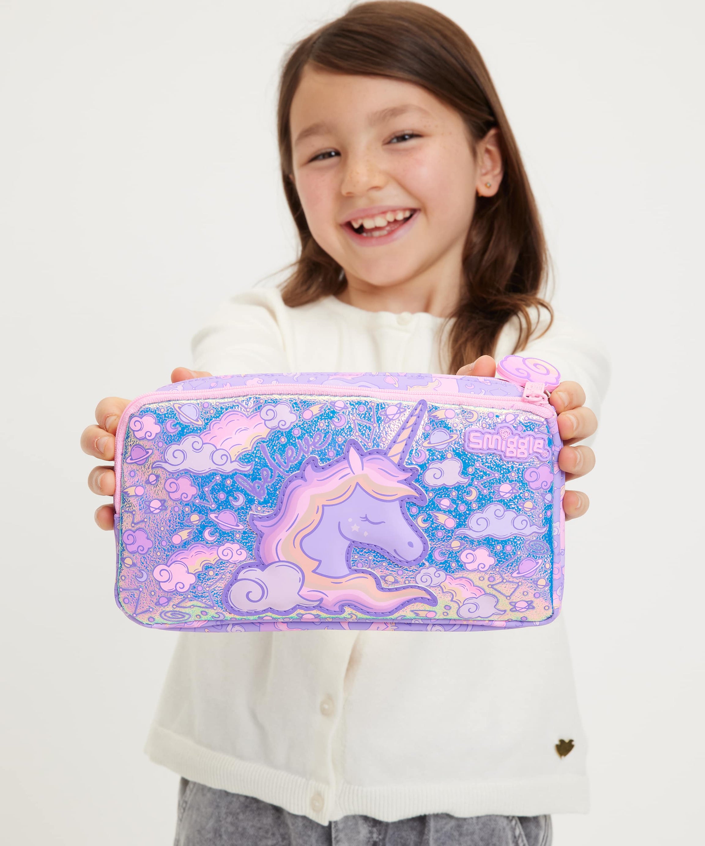 Smiggle - علبة أقلام مزدوجة العين Eclipse