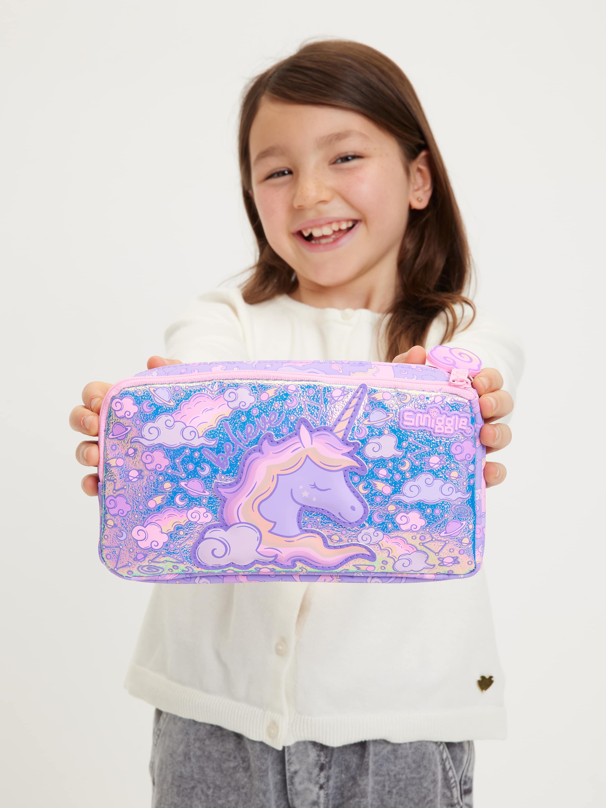 Smiggle - علبة أقلام مزدوجة العين Eclipse