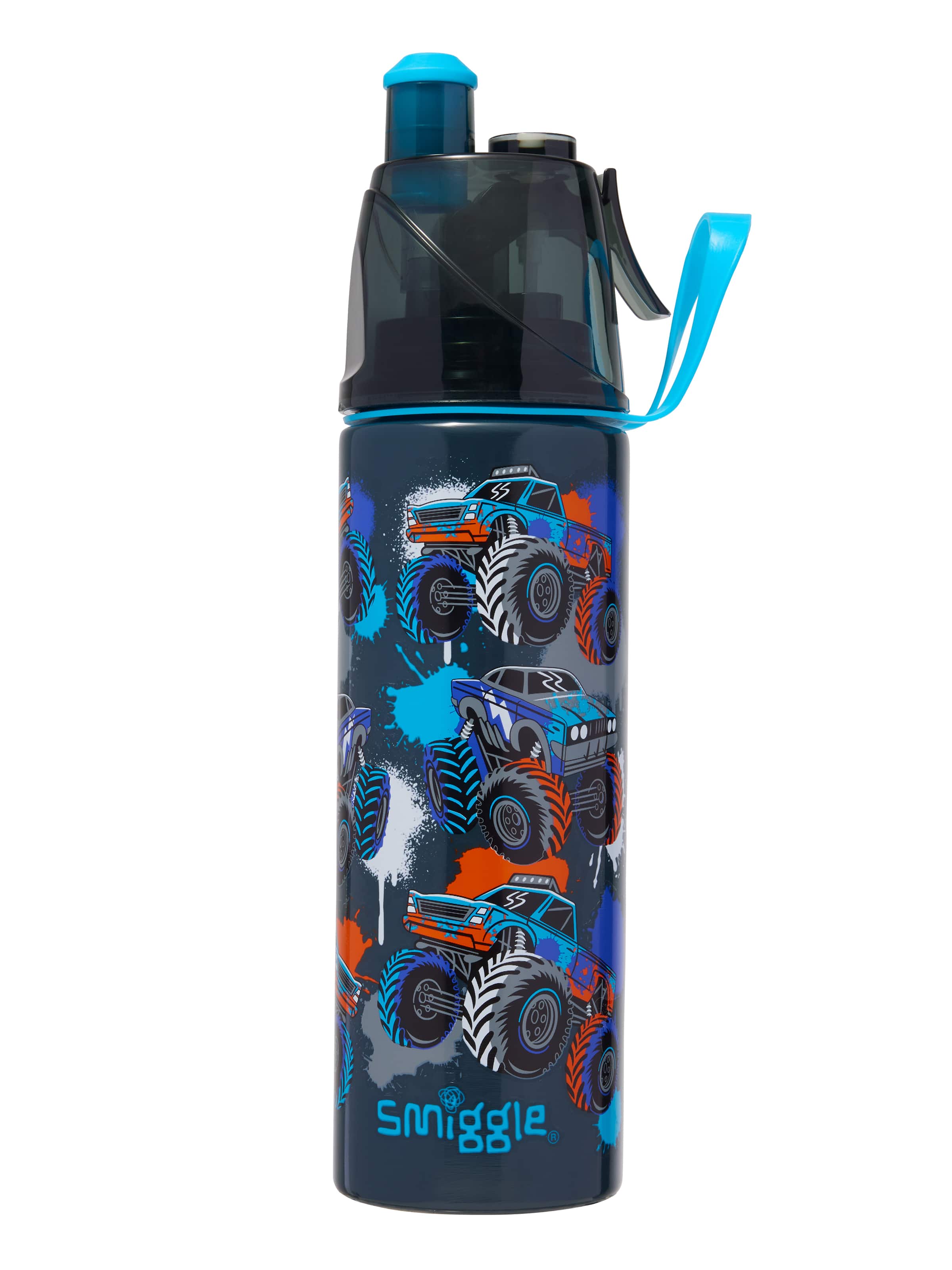 Smiggle - زجاجة ماء من الفولاذ المقاوم للصدأ بسعة 500ML مع رشاش ماء Energize