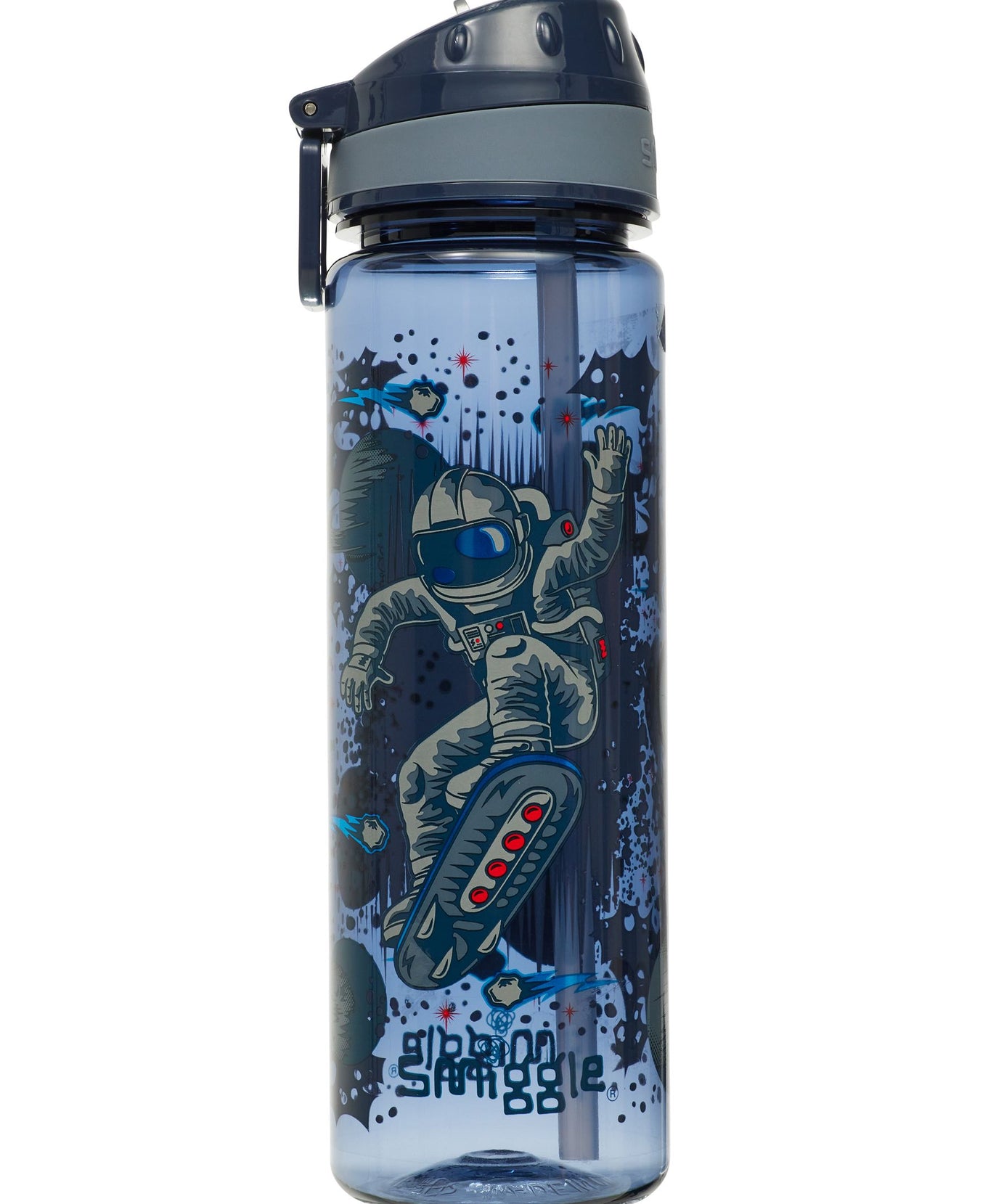 Smiggle - زجاجة ماء ملحمية 650ML مع مصاصة خالية من BPA