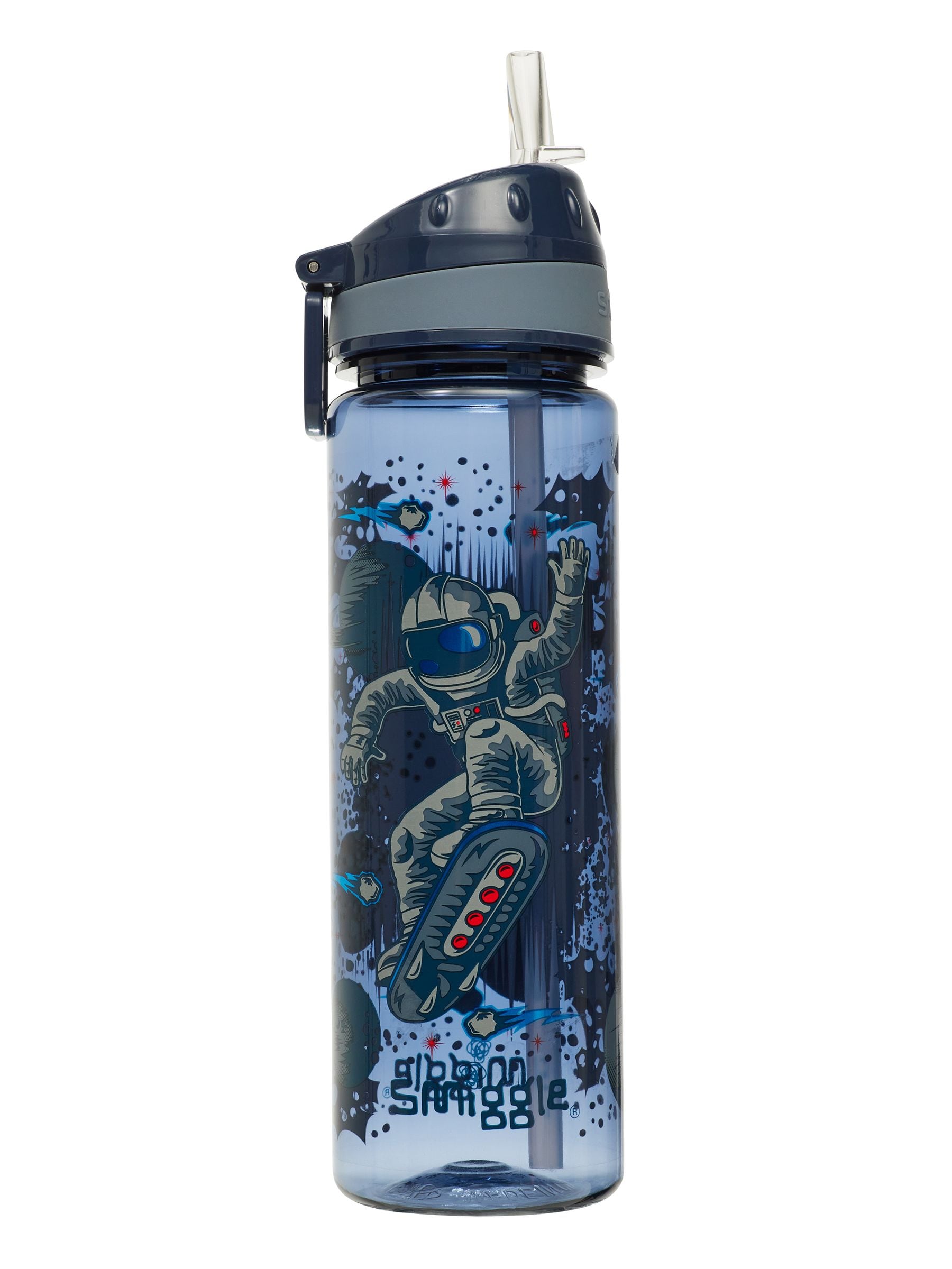 Smiggle - زجاجة ماء ملحمية 650ML مع مصاصة خالية من BPA