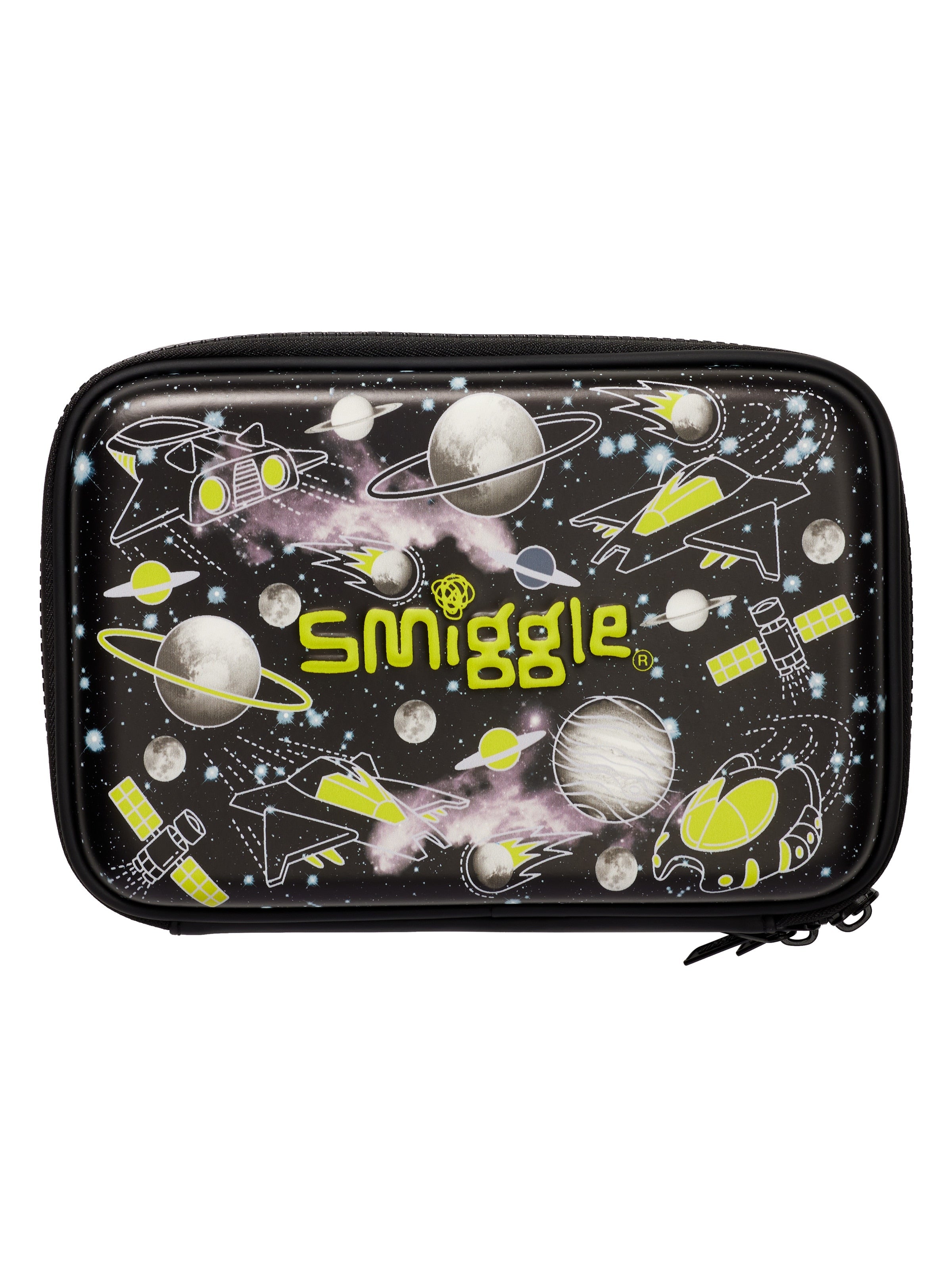 Smiggle - Fly High İki Gözlü Hardtop Kalem Kutusu - Dinossi