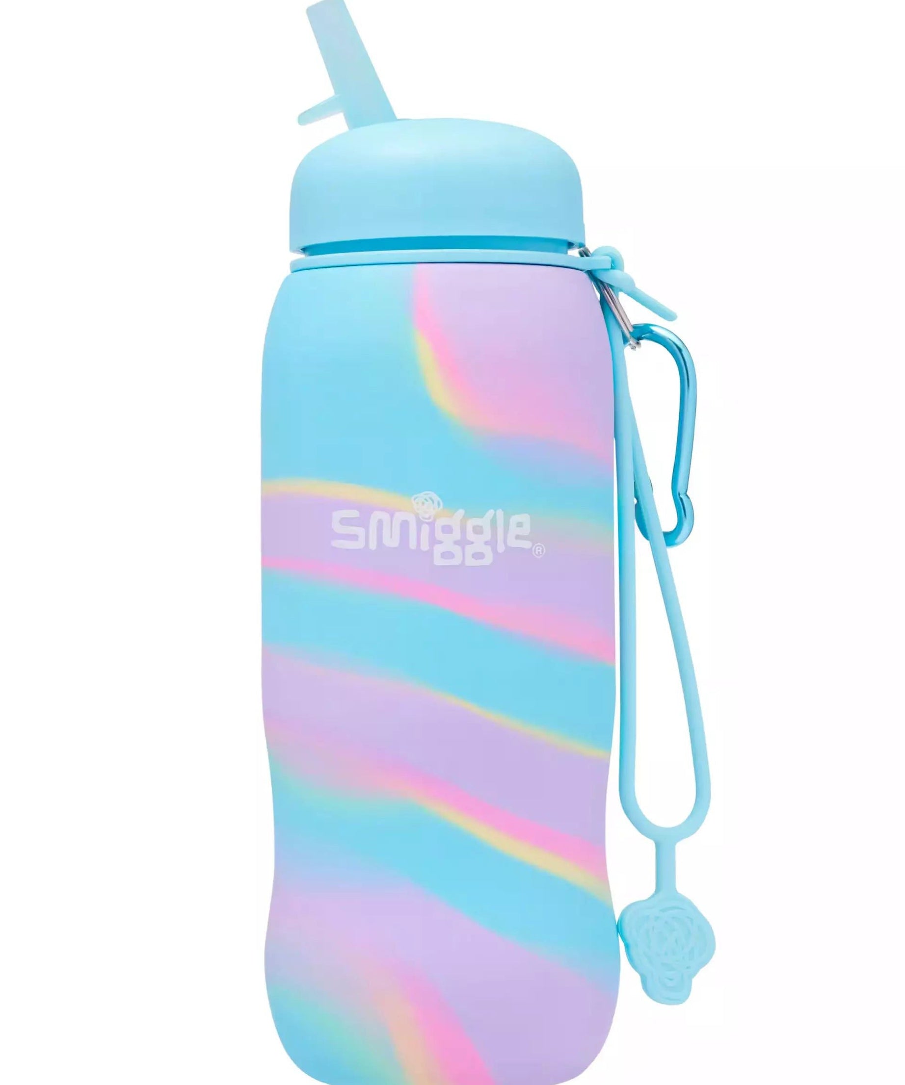 Smiggle – Freestyle Katlanabilir Pipetli 630ML Suluk - Dinossi