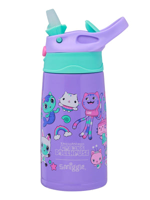 Smiggle - Gabbys Dollhouse 400ML Otomatik Pipetli Çelik Matara