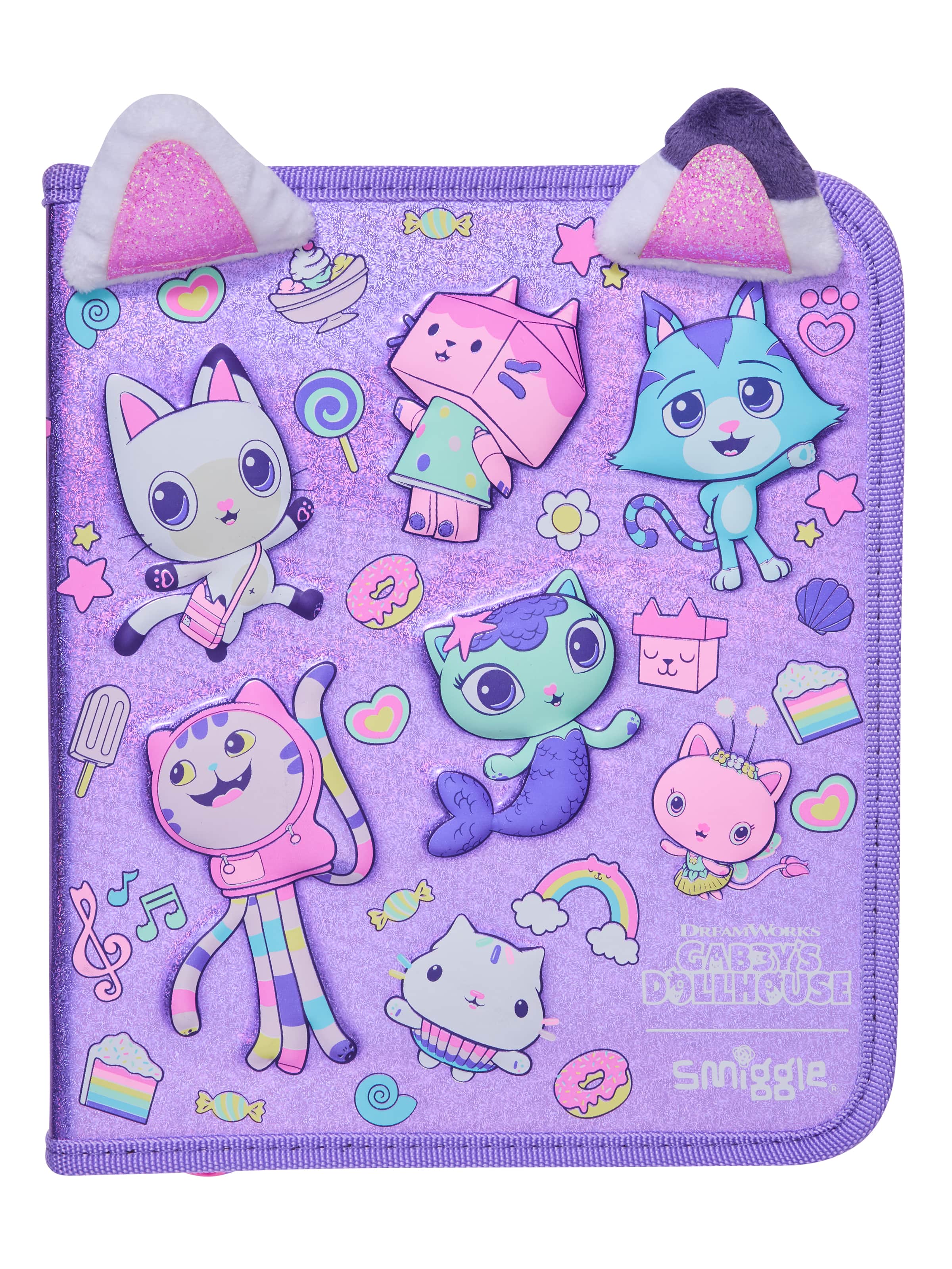 Smiggle - مجموعة علبة أقلام وقرطاسية Gabbys Dollhouse
