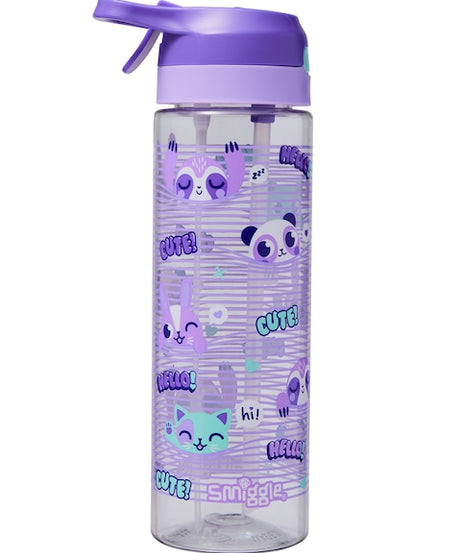 Smiggle - زجاجة ماء قابلة للطي مع رشاش 700 ML خالية من BPA