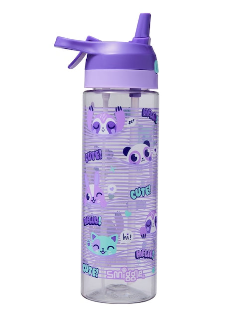 Smiggle - زجاجة ماء قابلة للطي مع رشاش 700 ML خالية من BPA
