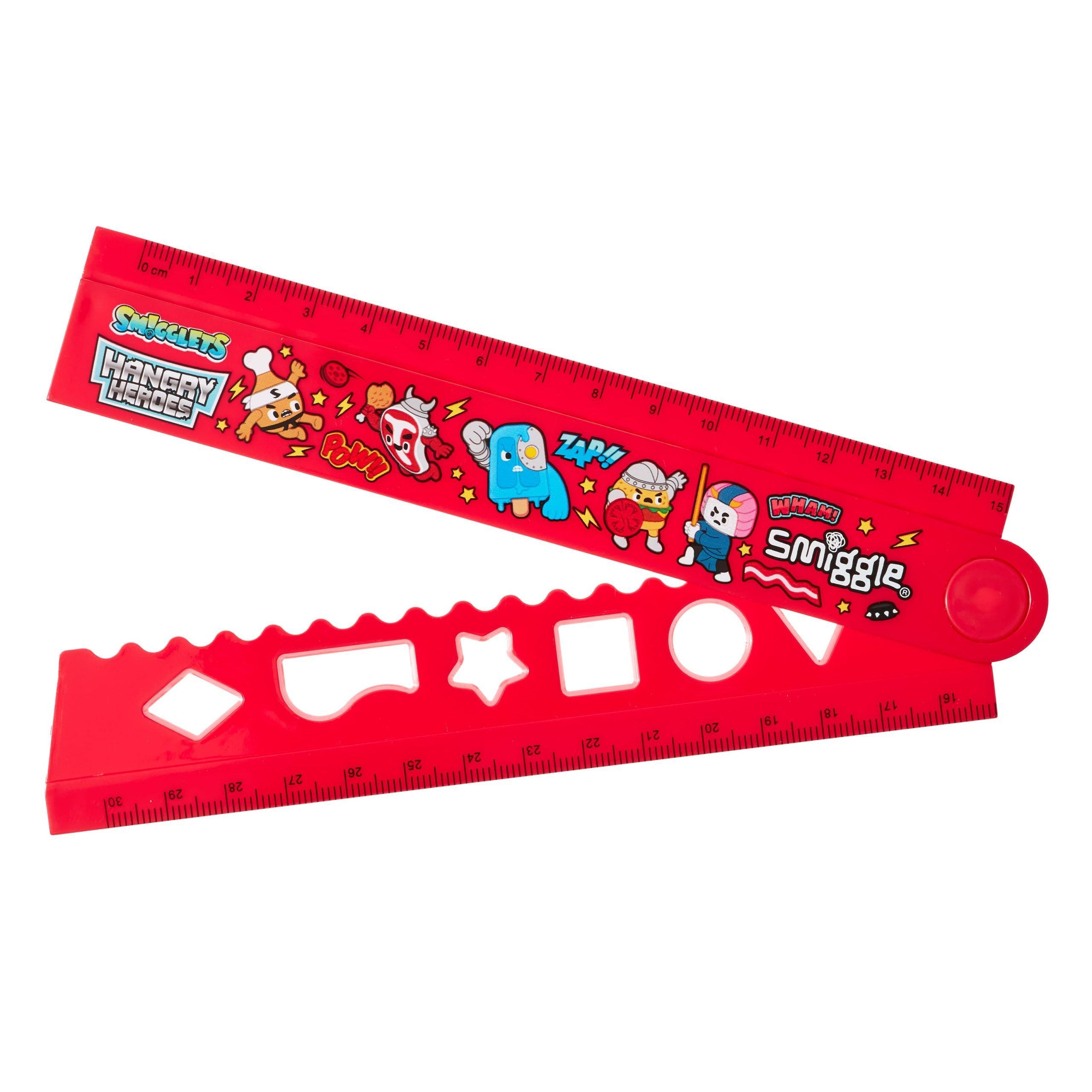 Smiggle - Hangry Hereos Katlama ve Şekil Verme Cetveli