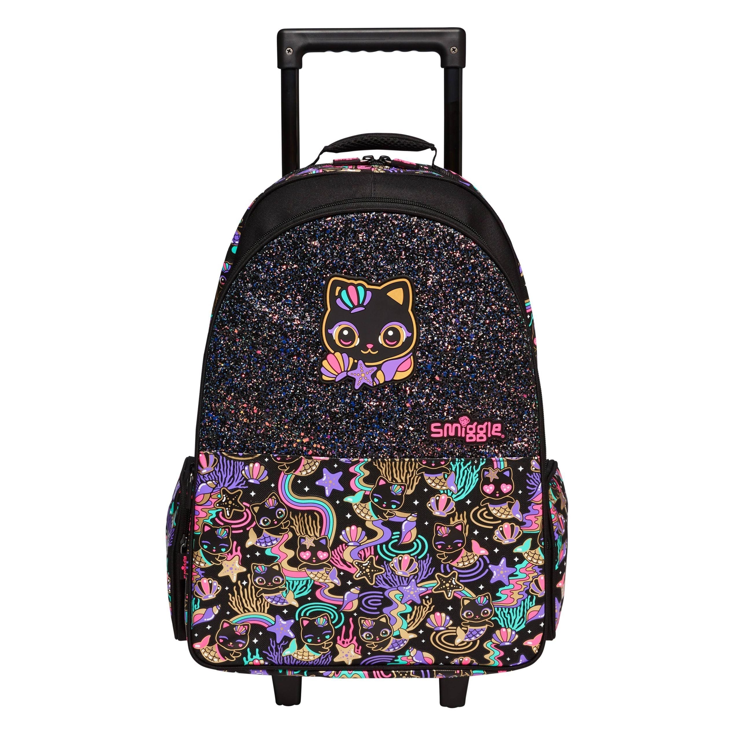 Smiggle - Hey There Işıklı Tekerlekli Çekçekli Okul ve Seyahat Çantası