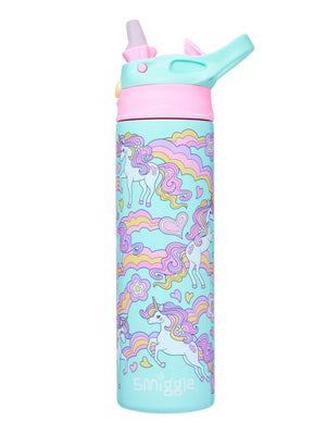 Smiggle - Limitless Paslanmaz Çelik 520ML Otomatik Pipetli Matara