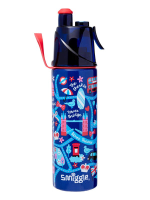 Smiggle - Little London Su Püskürtmeli 500 ML Çelik Matara