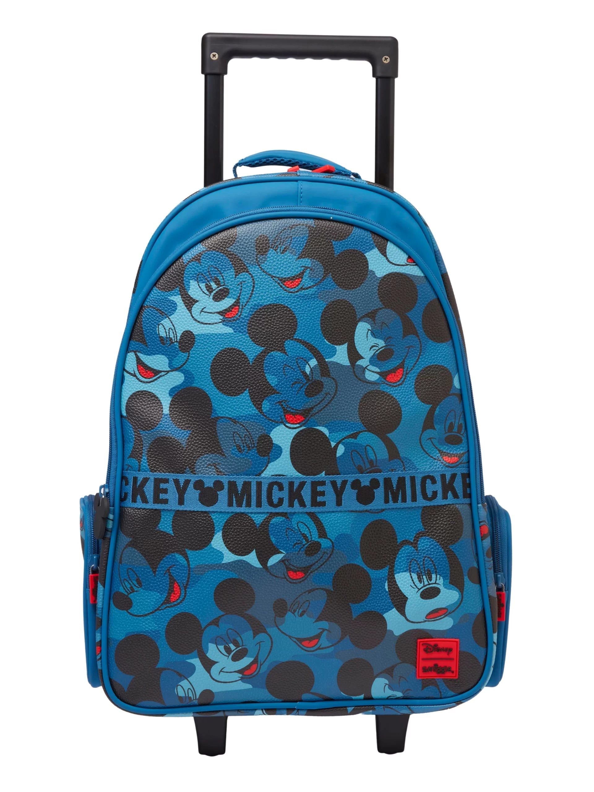 Smiggle - Mickey Mouse Işıklı Tekerlekli Çekçekli Sırt Çantası