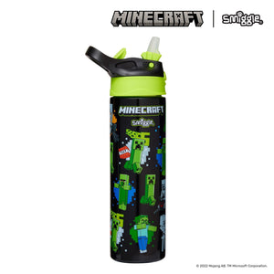 Smiggle - Minecraft Otomatik Pipetli 520ML Çelik Matara