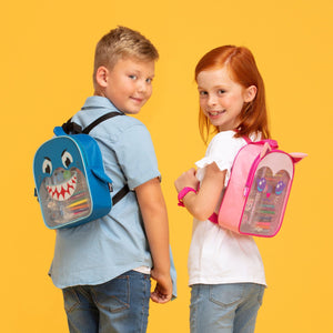 Smiggle - Miniklere Tatlı Mavi Köpekbalığı Boya Kalemli Sırt Çantası Seti