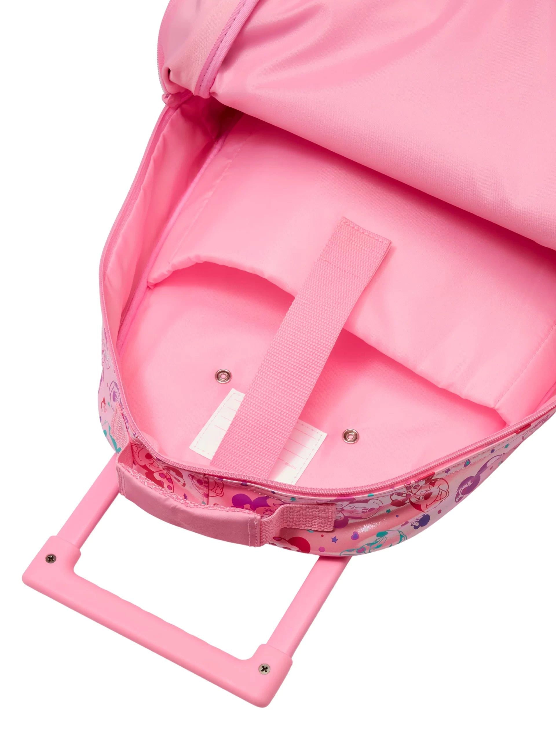 Smiggle - Minnie Mouse Işıklı Tekerlekli Çekçekli Sırt Çantası