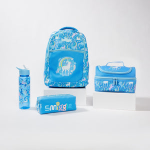Smiggle - Okul Çanta Seti - Neat Mavi Unicorn Okul Paketi
