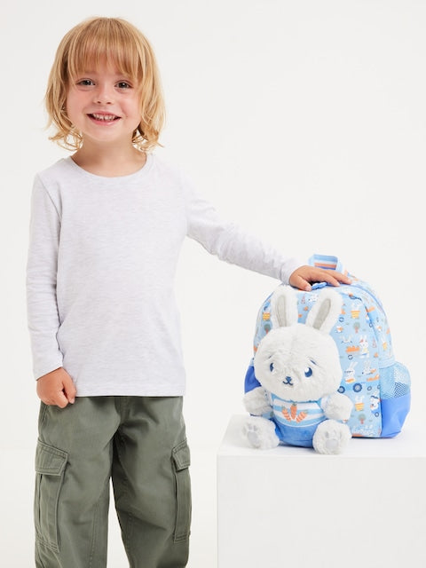 Smiggle - حقيبة ظهر مدرسية للحضانة مع لعبة قابلة للإزالة Out & About