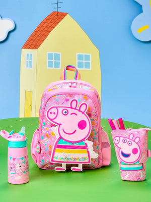 Smiggle - Peppa Pig 400ML Paslanmaz Çelik Otomatik Matara