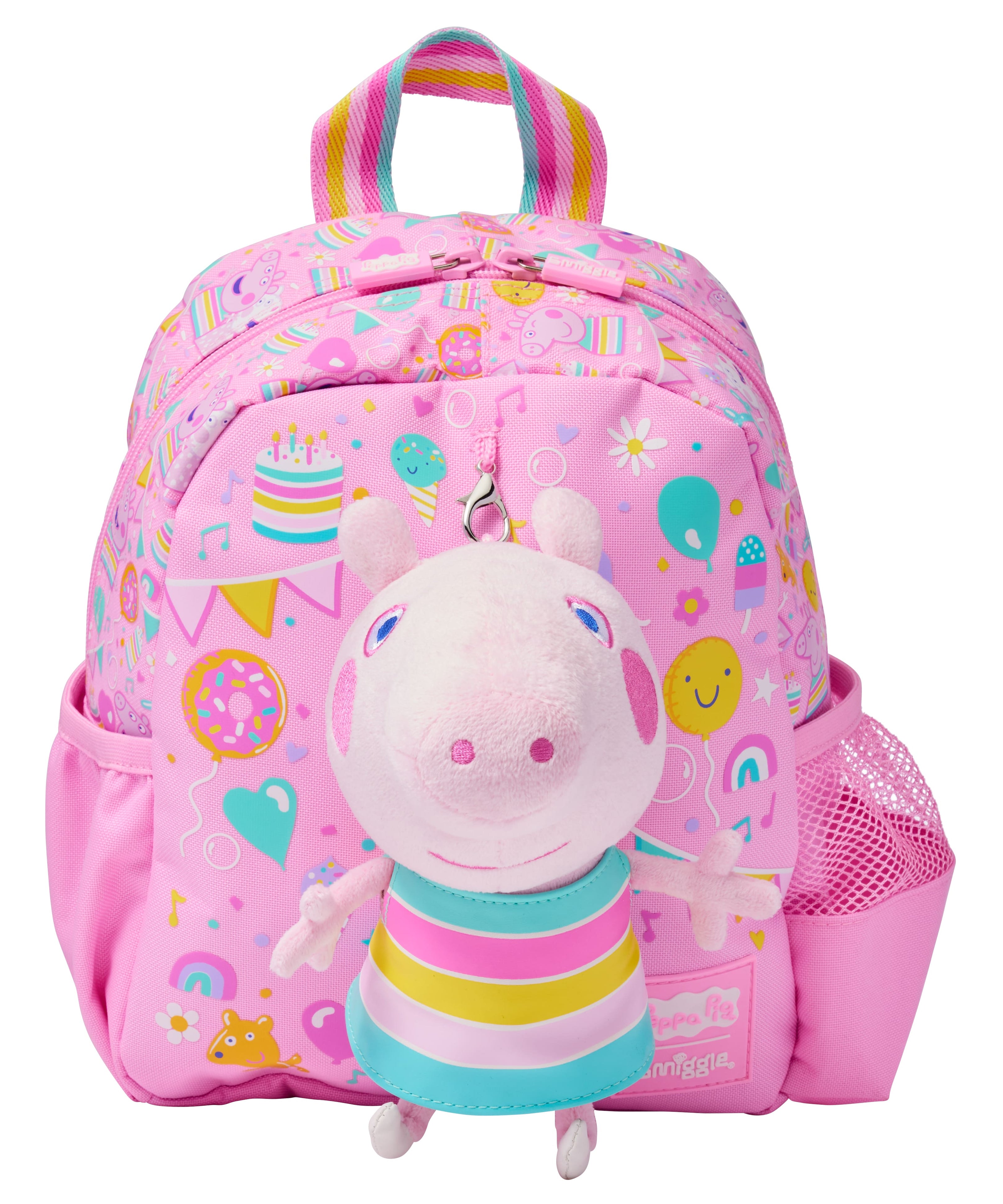 Smiggle - حقيبة ظهر مدرسية مع لعبة قابلة للإزالة من Peppa Pig