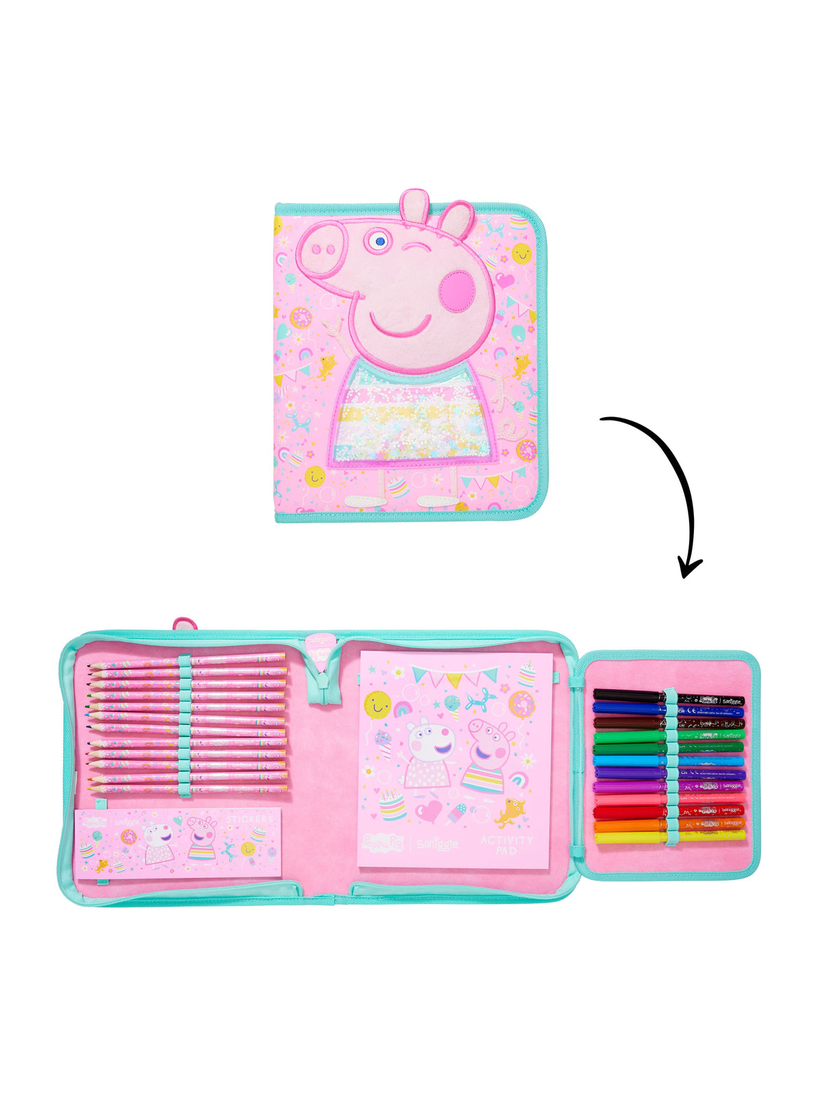 Smiggle - Peppa Pig Kalem Kutusu ve Kırtasiye Seti