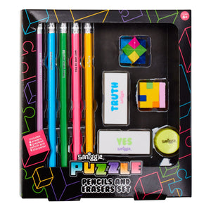 Smiggle - Puzzle Eğlenceli Kalem Ve Silgi Paketi