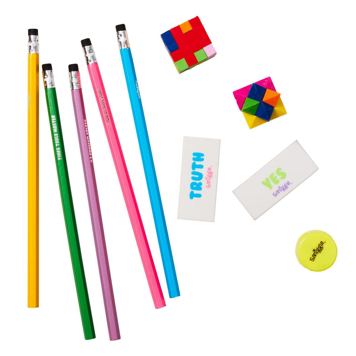 Smiggle - Puzzle Eğlenceli Kalem Ve Silgi Paketi