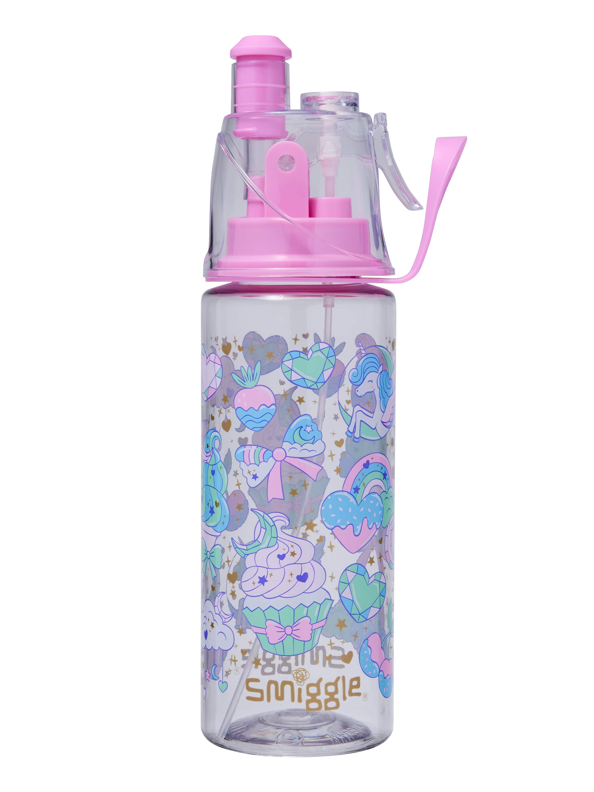 Smiggle - زجاجة ماء برشاش مشع 560ML خالية من BPA