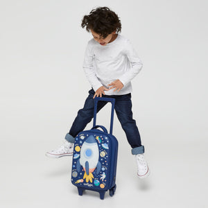 Smiggle - Sky Hi Junior Çekçekli Tekerlekleri Işıklı Çocuk Valizi