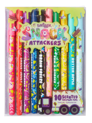 Smiggle - Snack Attackers Kokulu 10'lu Tükenmez Boya Kalemleri