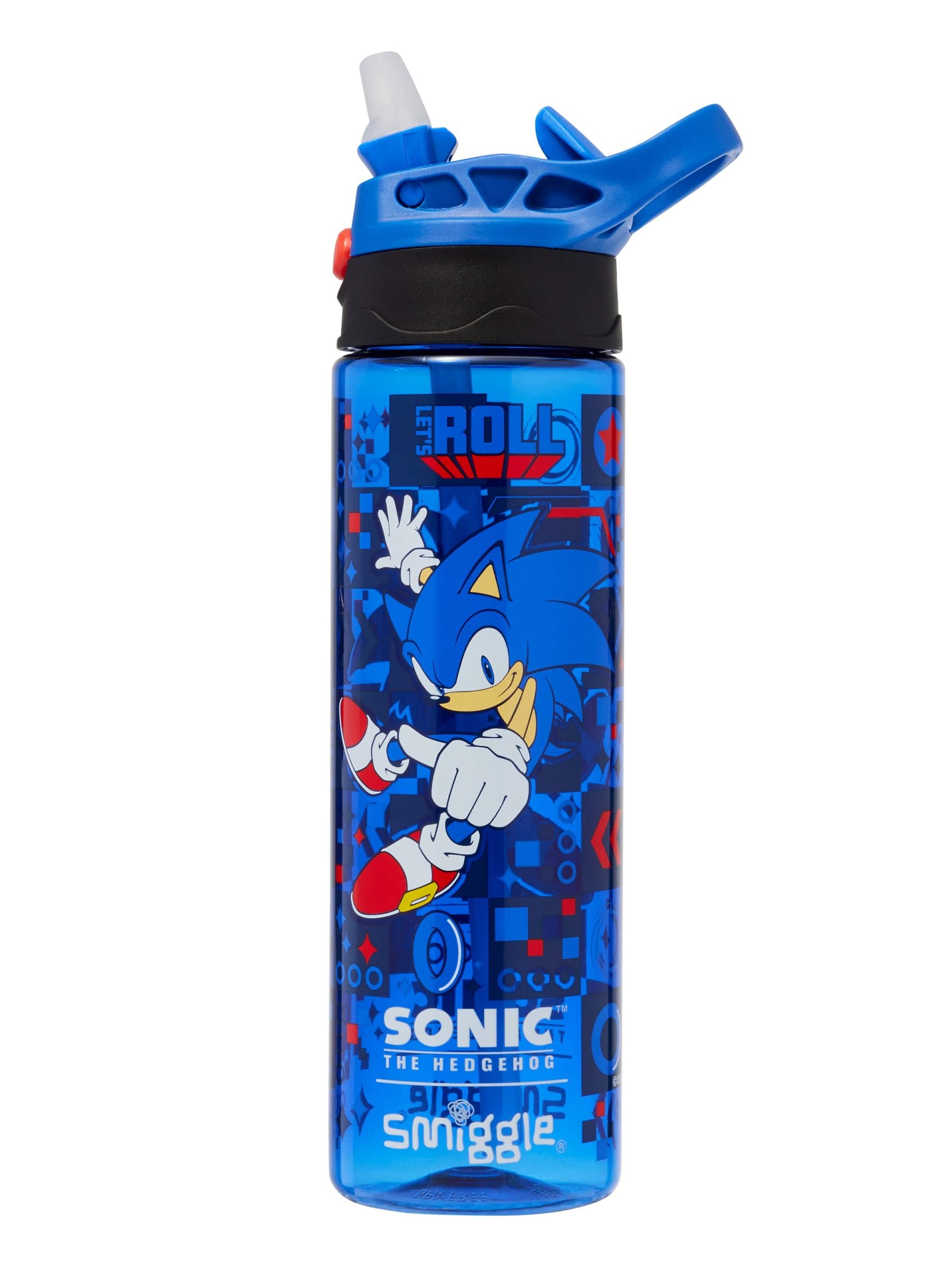 Smiggle - زجاجة ماء أوتوماتيكية بسعة 650ML مع مصاصة خالية من BPA Sonic