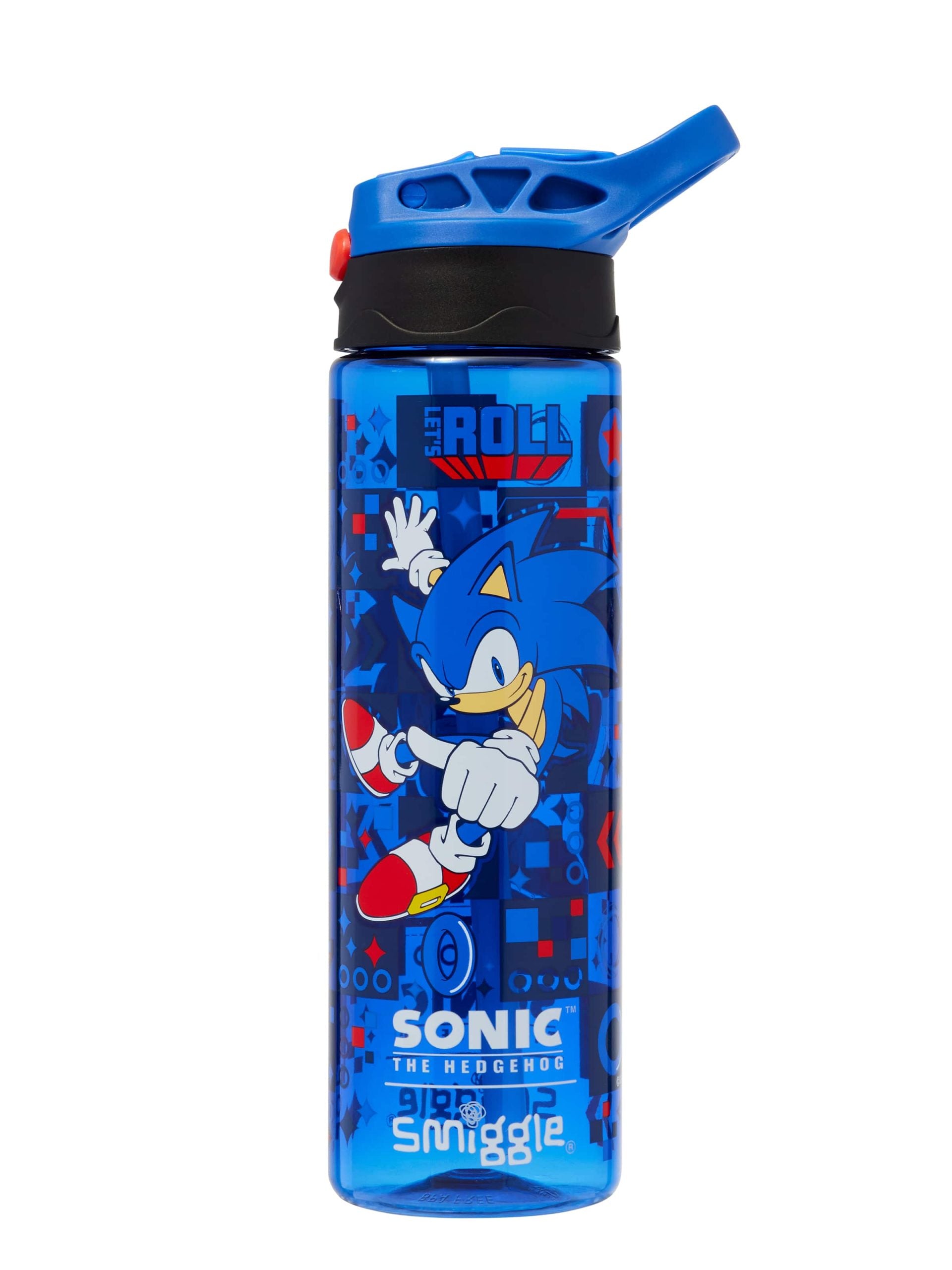 Smiggle - زجاجة ماء أوتوماتيكية بسعة 650ML مع مصاصة خالية من BPA Sonic