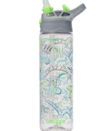 Smiggle - زجاجة ماء أوتوماتيكية بسعة 650ML خالية من BPA مع فوهة سوبر تشارج
