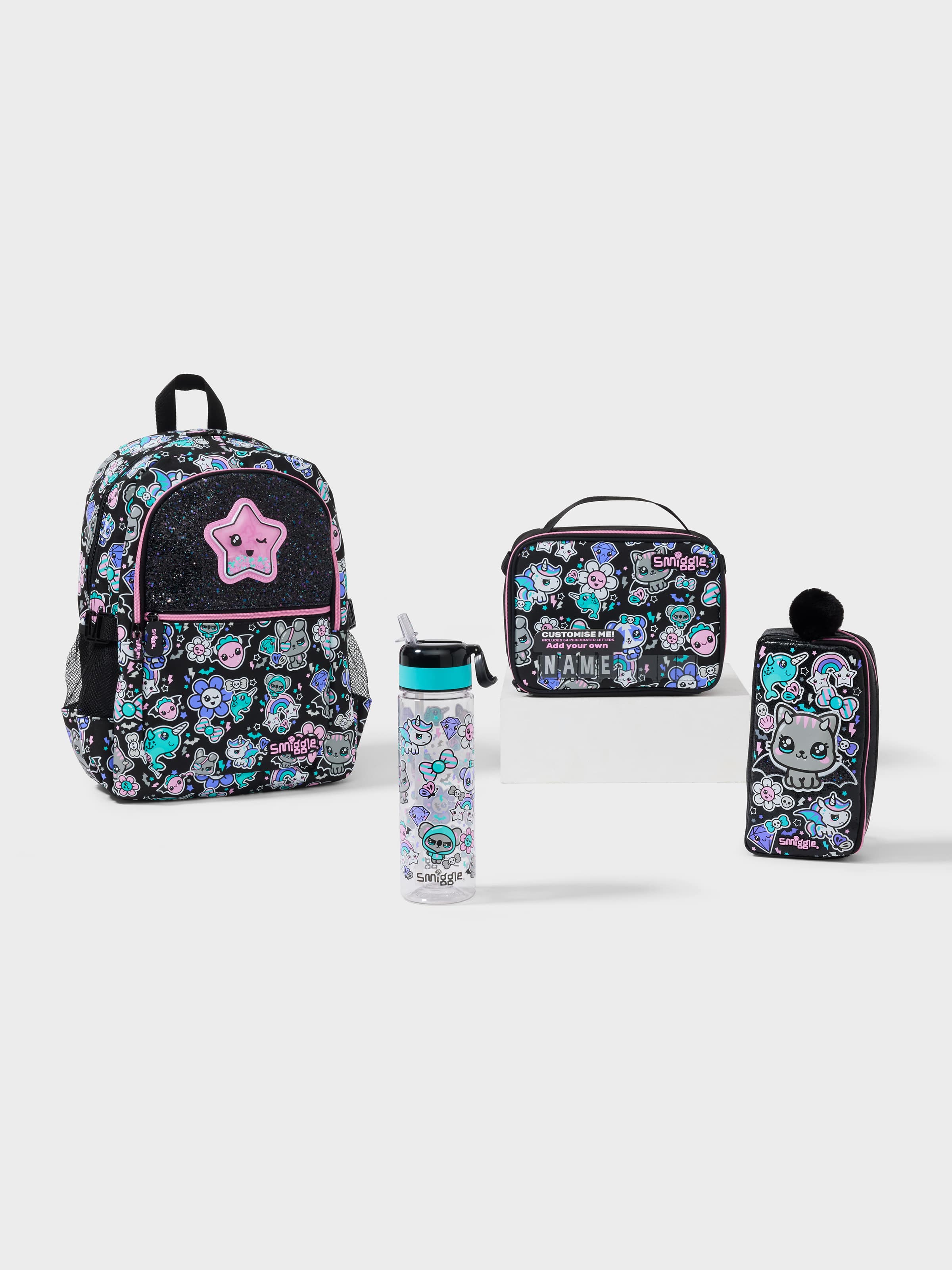 Smiggle - مجموعة حقائب مدرسية Trailblazer 4 قطع