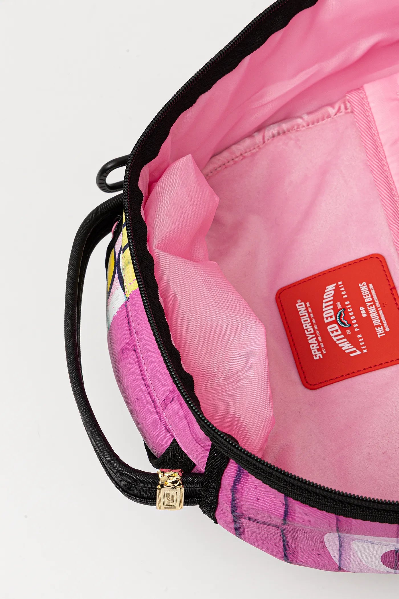 Sprayground - حقيبة ظهر دلوكس رسم جرافيتي النمر الوردي