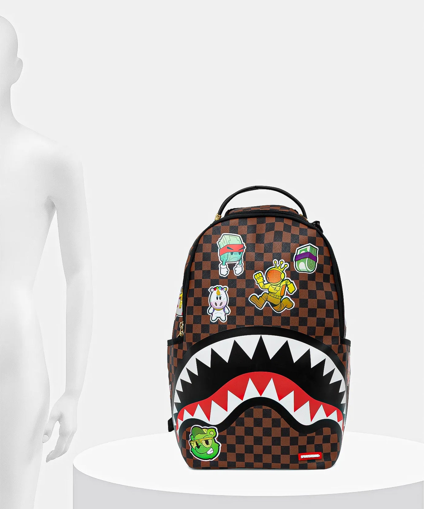 Sprayground - حملة ملصقات القرش حقيبة ظهر Dlsxv