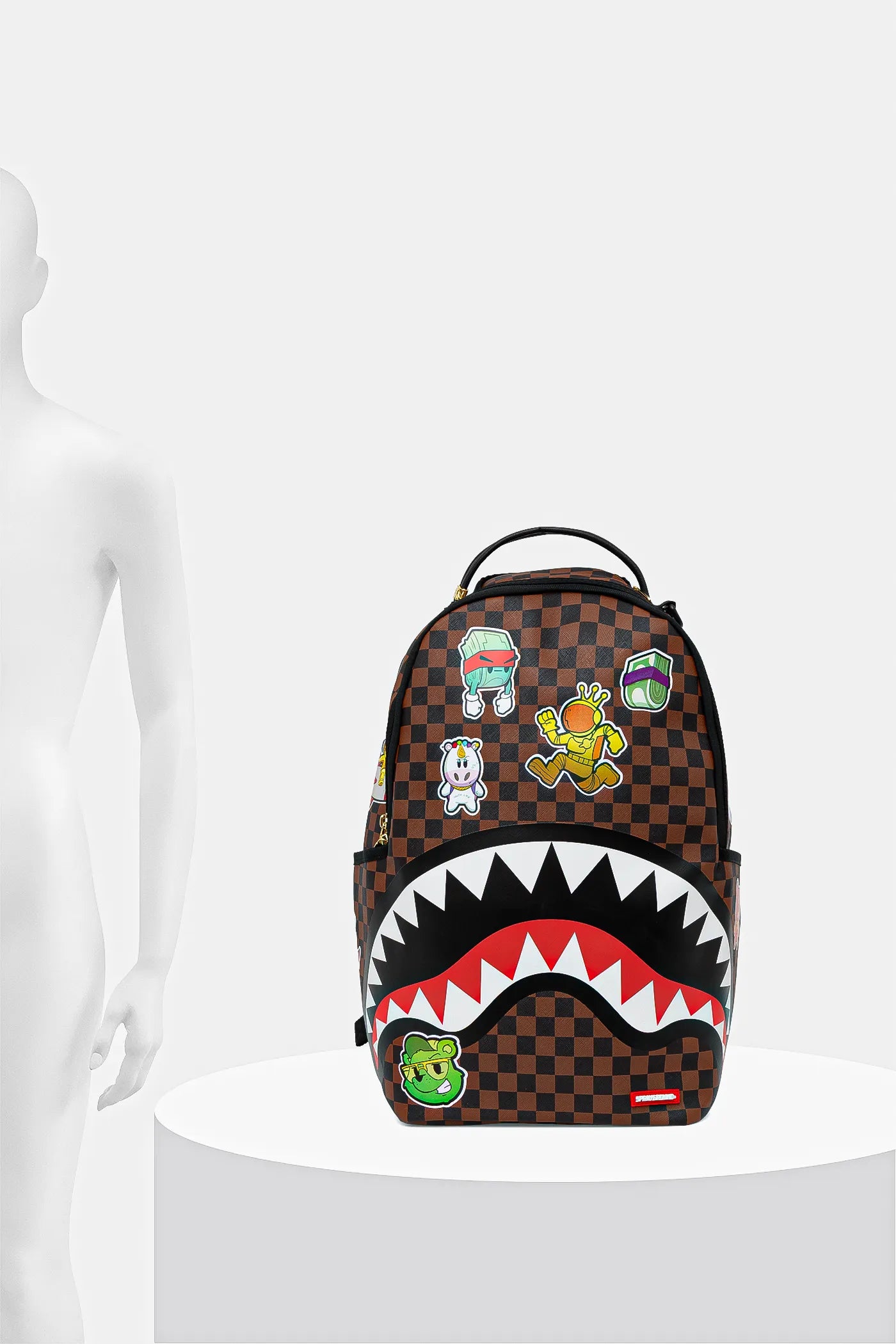 Sprayground - حملة ملصقات القرش حقيبة ظهر Dlsxv
