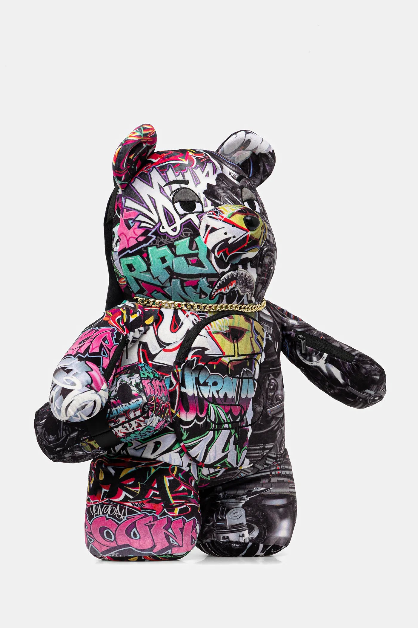 Sprayground - حقيبة ظهر دبدوب Para Ayısı Teddy Split Cybershark