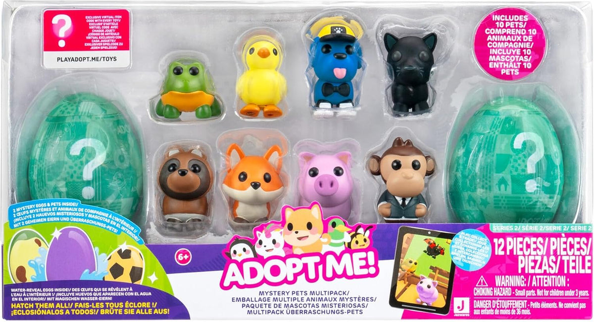 Squishmallows - Adopt Me! 2. Seri 10lu Gizemli Evcil Hayvanlar Oyuncak Figüleri