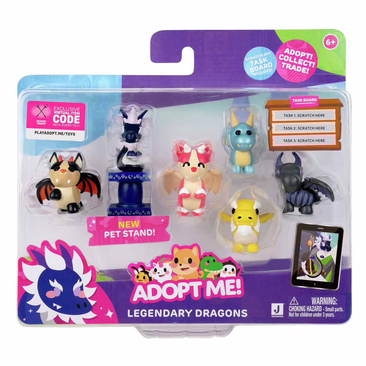 Squishmallows - Adopt Me! 6lı Efsanevi Ejderhalar Oyuncak Figüleri