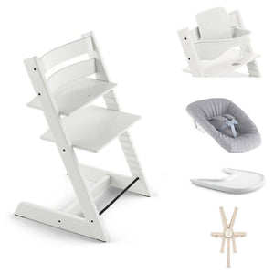 Stokke Tripp Trapp Highchair Ultimate Bundle-Highchairs-White- | Natural Baby Shower